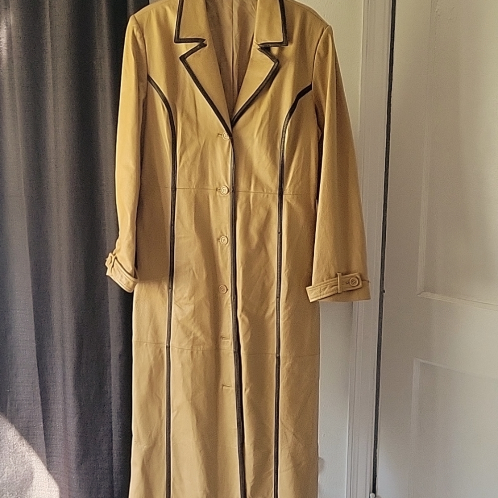 Long leather coat